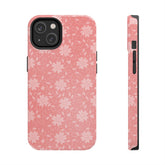 Pink Floral - iPhone Tough Cases iPhone 14 - phone cases